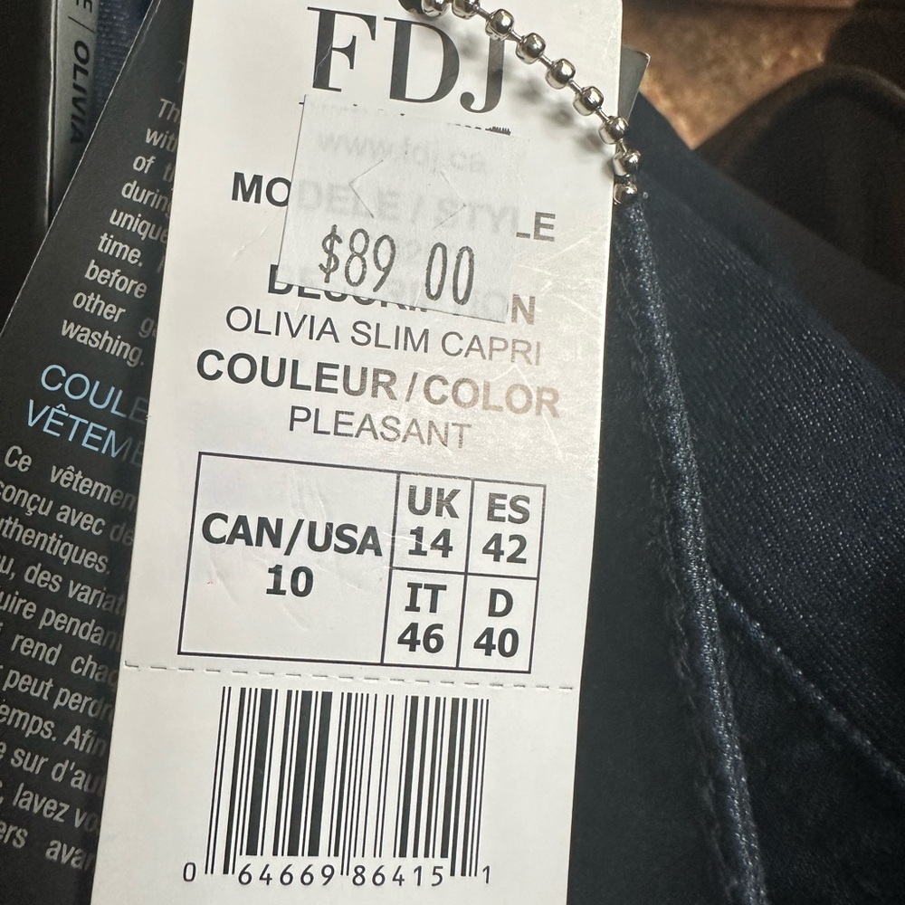 NWT FDJ Capri jean size 10 - Picture 4 of 5